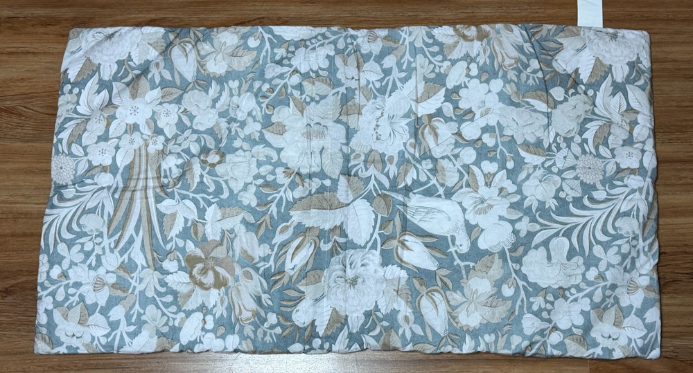 Pottery Barn Mia Bird Floral King Comforter Sham 20" x 36" Blue Multi - Sample